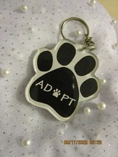 ASSORTED PAW PRINT PET KEY CHAINS - 2 SIDED