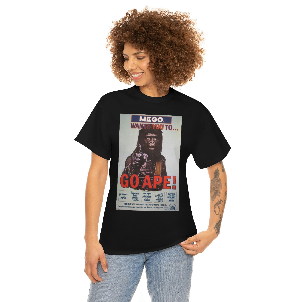 MEGO Planet of the Apes Go Ape Advertisement Short Sleeve Tee | eBay