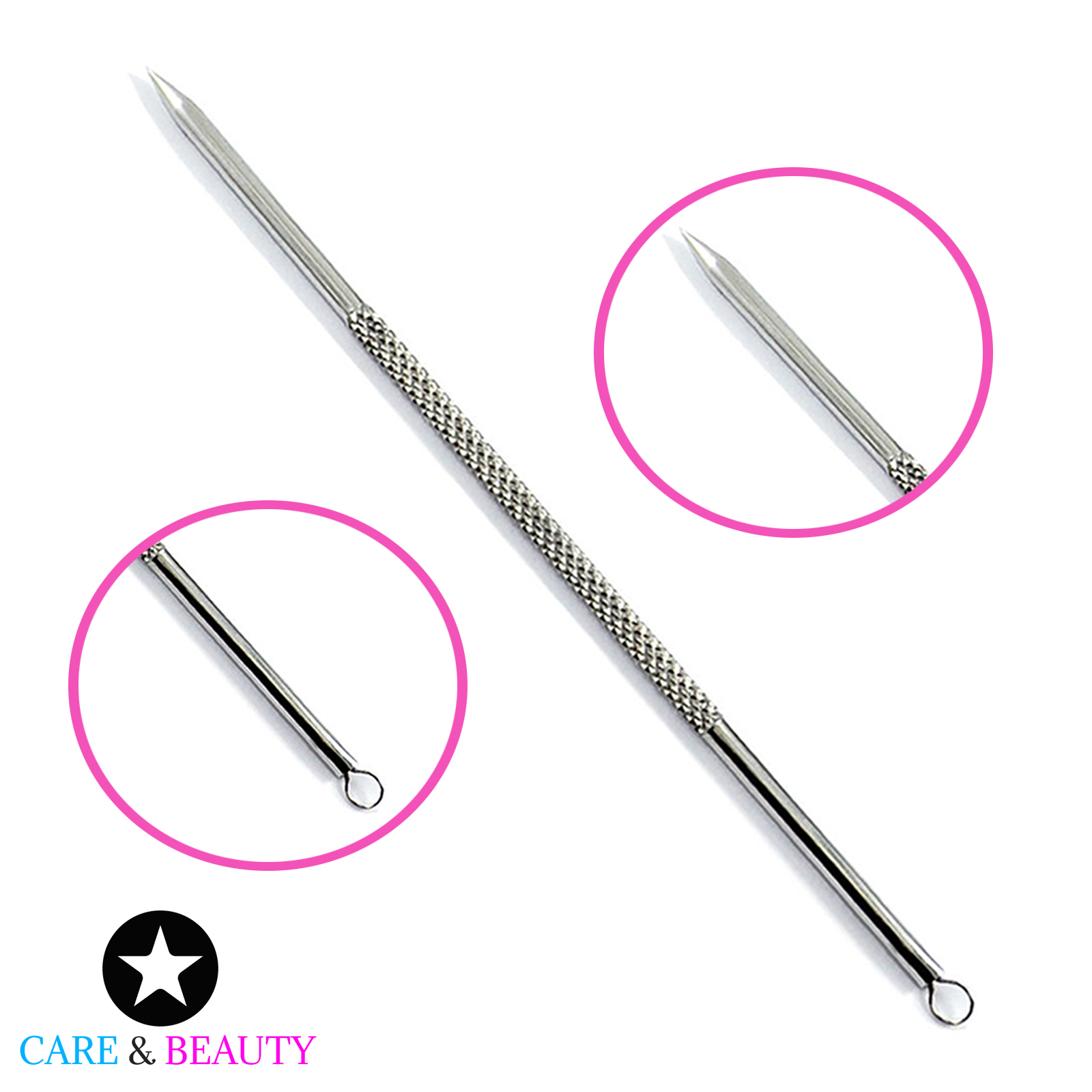 Set of 2 Blackhead Remover Acne Pimple Spot Blemish Comedone Extractor Tool