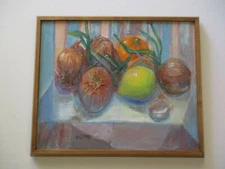RUTH BELLITTO OIL PAINTING AMERICAN MID CENTURY STILL LIFE IMPRESSIONIST OHIO