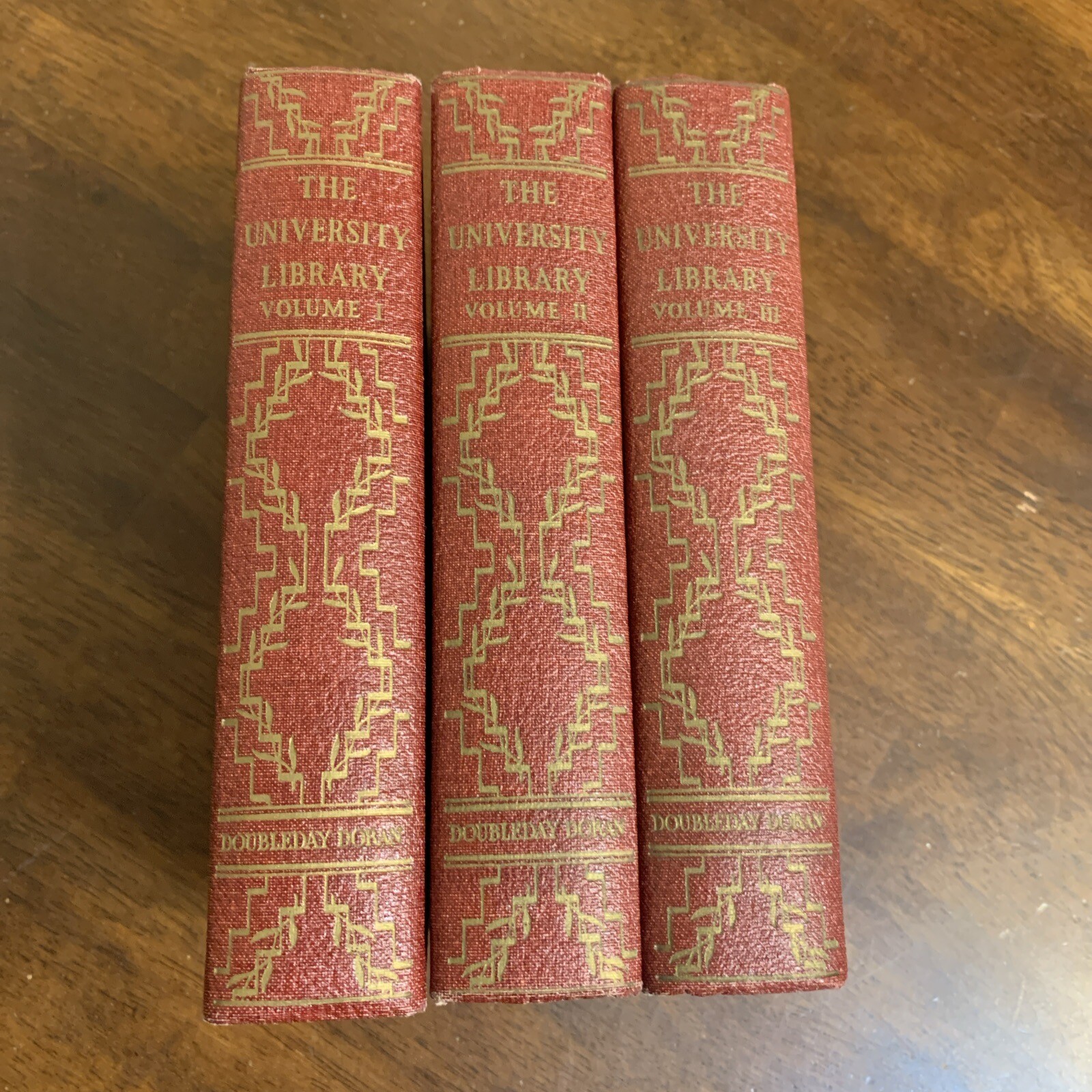 1936 the university library vintage book lot Volume I, II,  & III