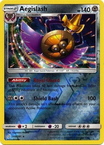 Pokemon Team Up Aegislash Reverse Holo 109/181