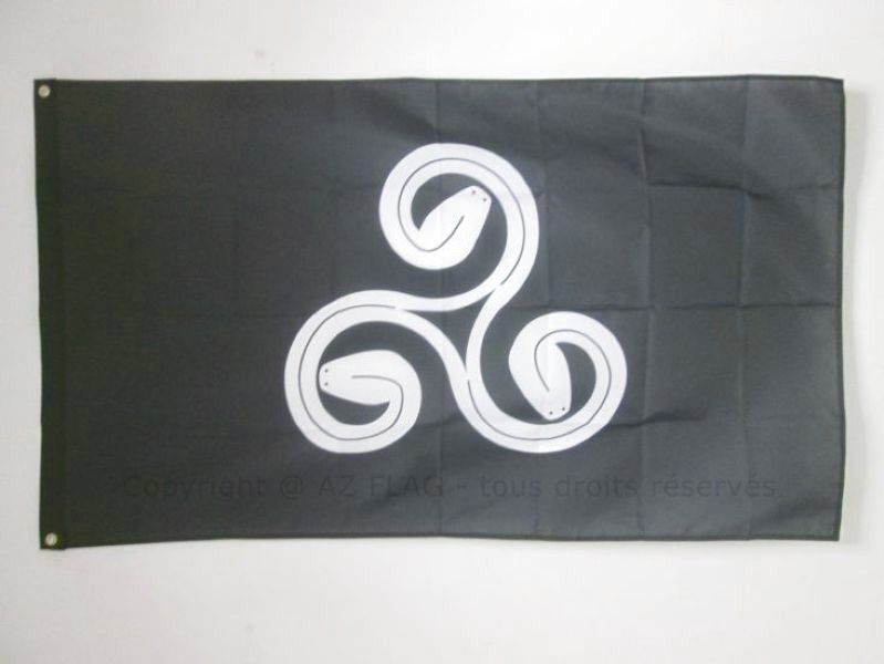 Drapeau Bretagne Triskell Triserpent pour vibrer au rythme de l'âme celte et bretonne