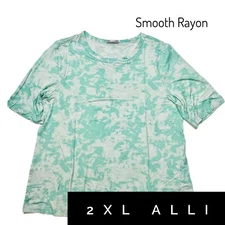 NWT - LuLaRoe - Alli Top - 2XL - Mint Tie Dye