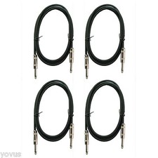 4guitar leads 6m meter 1/4 instrument bass keyboard speaker cable 20ft foot cord