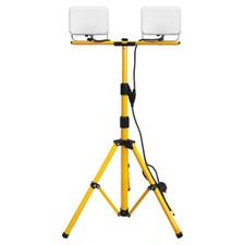 IP65 50w x 2 LED Twin Flood Light Tripod Stand Job Site Lighting 6500K TRI05