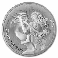 2021 South Korea Sin: Taurus Komsco 1 oz .999 Silver BU Bullion Coin Rattus
