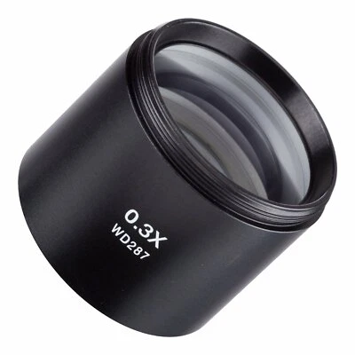 AmScope 0.3X Barlow Lens For ZM Stereo Microscopes (48mm)