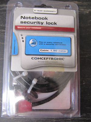 Notebook Security lock Conceptronic neu OVP Laptopschloß Diebstahlschutz Keylock