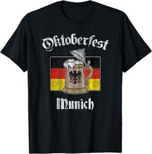 NEW LIMITED Oktoberfest Munich German Flag Beer Stein Cool T-Shirt - MADE IN USA