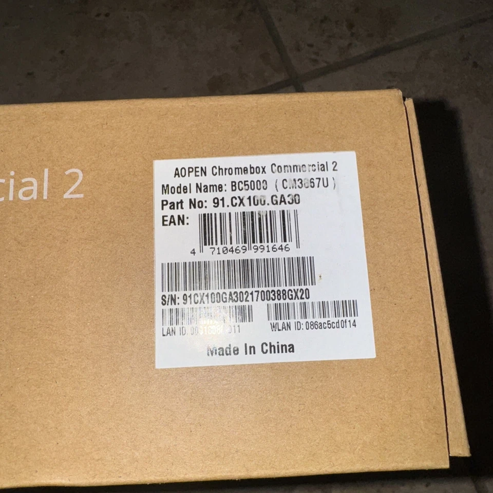 AOpen BC5000 Chromebox Commercial 2 Mini Pc Intel Celeron 4GB RAM/32GB SSD - Image 3 of 4