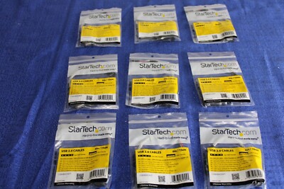Lot of 9 StarTech USBMBADAPT 6in USB 2.0 Cable - USB A Female to USB Mboard 4pin
