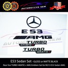 E53 SEDAN AMG TURBO 4MATIC+ Rear Star Emblem Black Badge Combo Set Mercedes W213