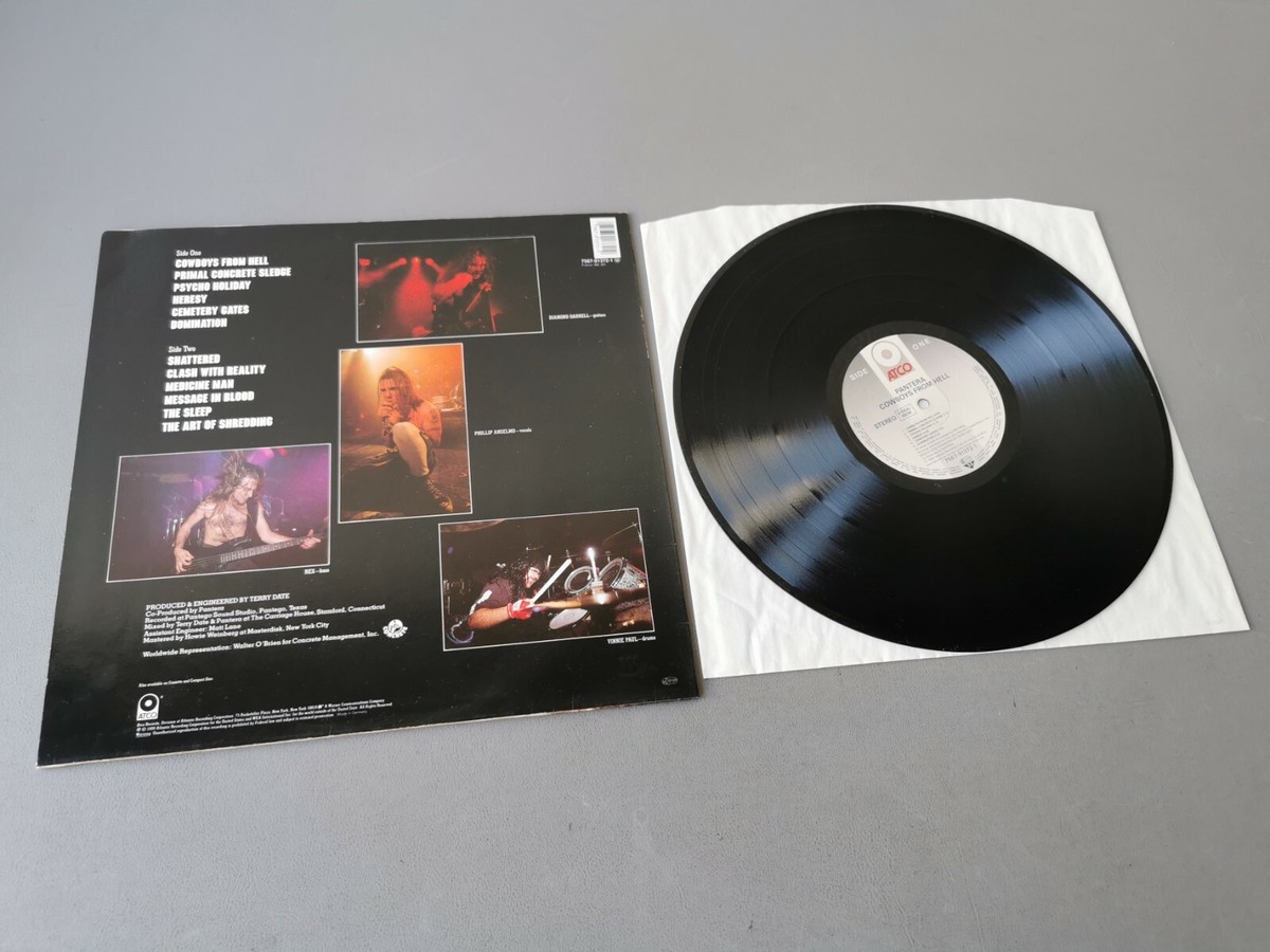 PANTERA black Vinyl LP Cowboys From Hell (1990 Warner/Atco