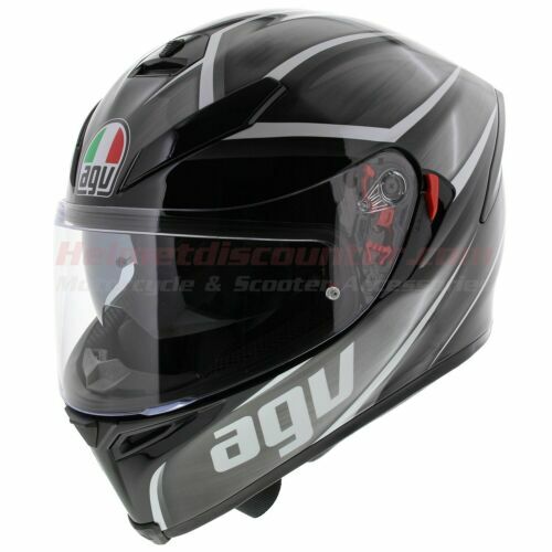 agv compact st vermont white black red helmet AGV Compact ST Vermont White / Black / Red Motorbike Motorcycle Helmet