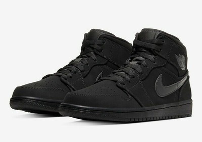 all black suede jordan 1