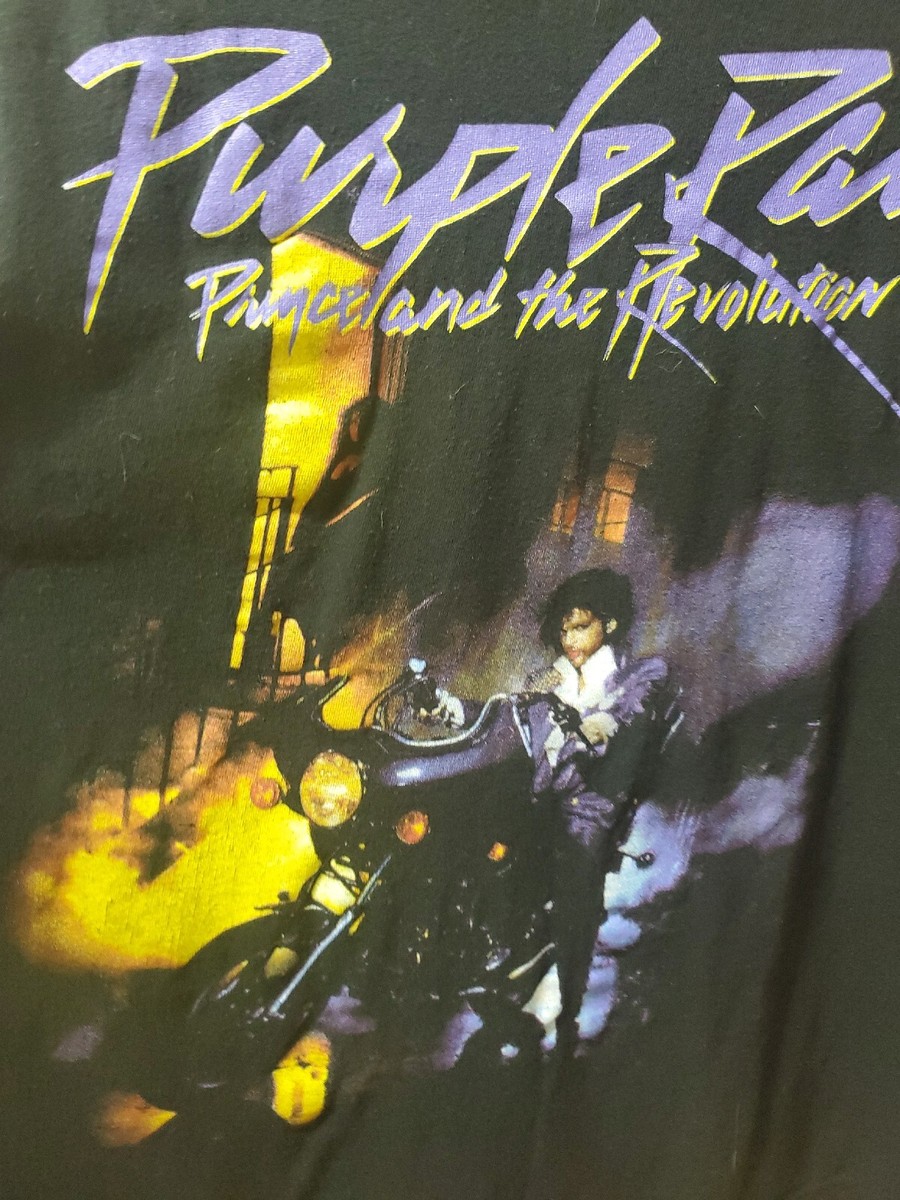 Prince Purple Rain T Shirt Mens Adult XL 2XL Black Album Cover