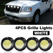 4pcs White Raptor Style LED Front Grille Lights kit for Toyota Tundra 2014-2021