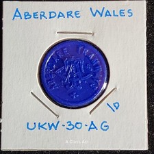 Aberdare Tramways Wales Token. UKW 30 AG. 1 D. See Photos. Our B1249