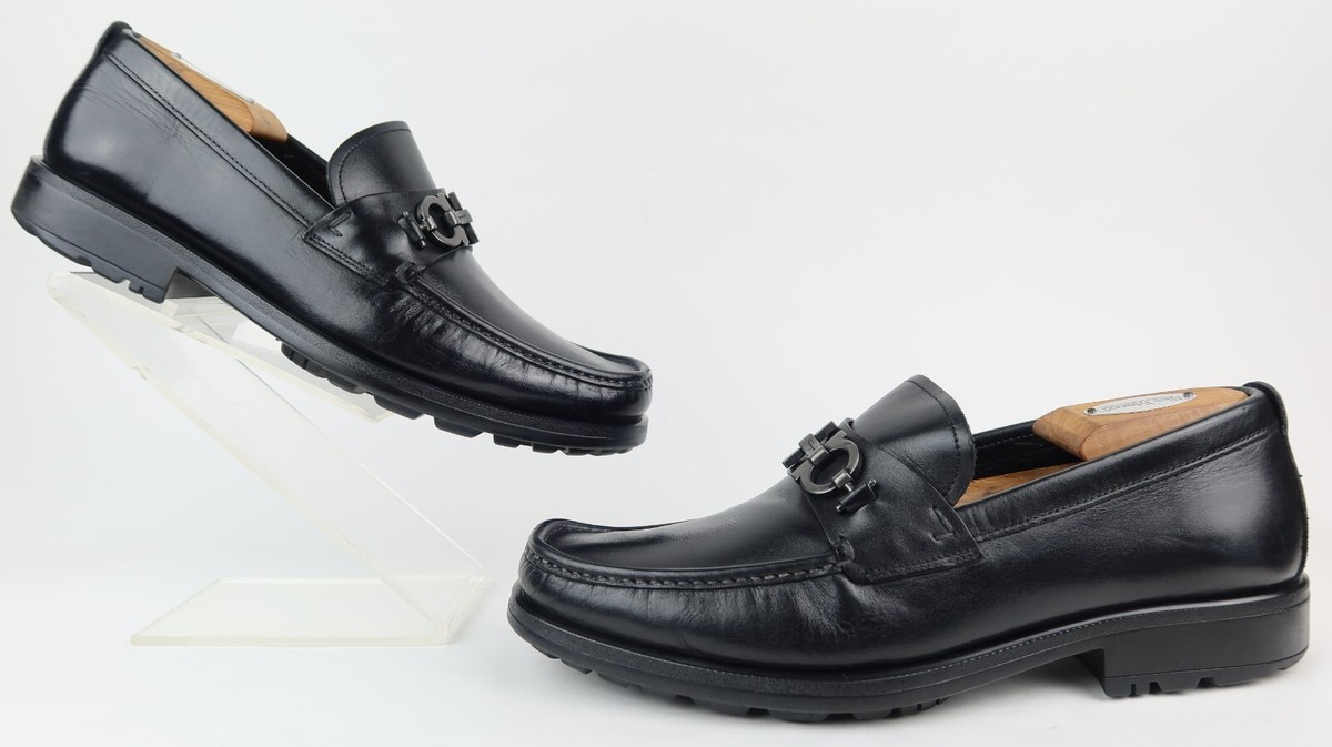 Salvatore Ferragamo David Gancini Bit Loafers Black 9.5 EE  display picture 2