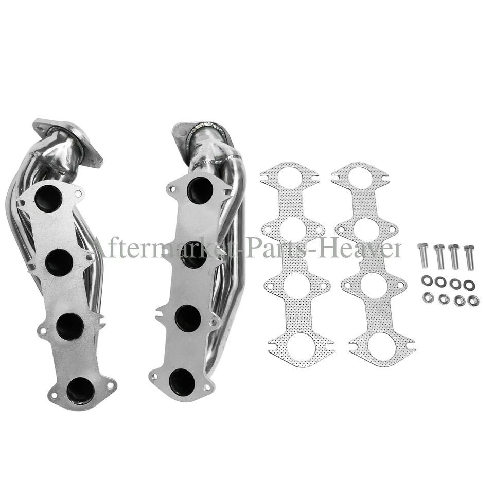 Colector de escape de cabezal V8 de 5,4 L de acero inoxidable corto para Ford F150 2004-2010 Foto 3 de 4