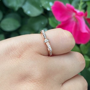 PANDORA 14K Rose Gold Bow CZ Ring 