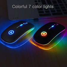 2.4GHz Wireless Optical Mouse USB Rechargeable RGB Cordless Mice For PC Laptop 3