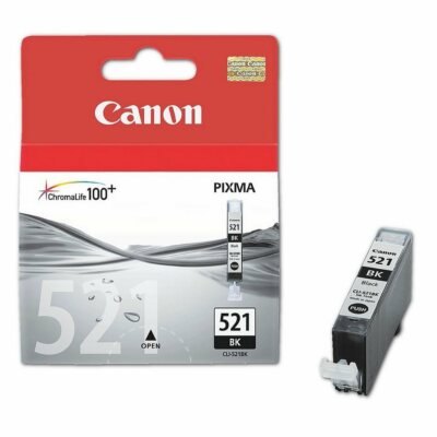 2x Genuine Canon CLI-521BK 2933B001 iP3600 4600 4700 MP540 MP550 MP560 MX860