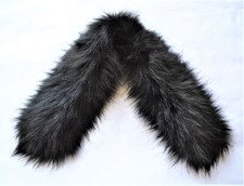 BOGNER KUNSTFELL FELL KRAGEN KAPUZENFELL für JACKE SCHWARZ 8 KNOPF UVP 129 € NEU