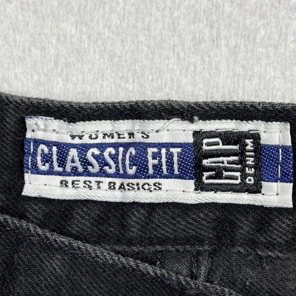 Gap Jeans Womens 12 Long Black Denim Classic Vintage Y2k Grunge Goth Skater Pant - Image 3 of 4