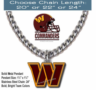 LARGE WASHINGTON COMMANDERS NECKLACE 24
