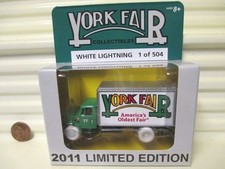 Johnny Lightning York Fair PA. 2011 Delivery Truck Black Wheels, White Wheels