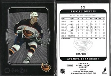 07/08 2007-08 O-Pee-Chee Micromotion Black #32 Pascal Dupuis Jets /100