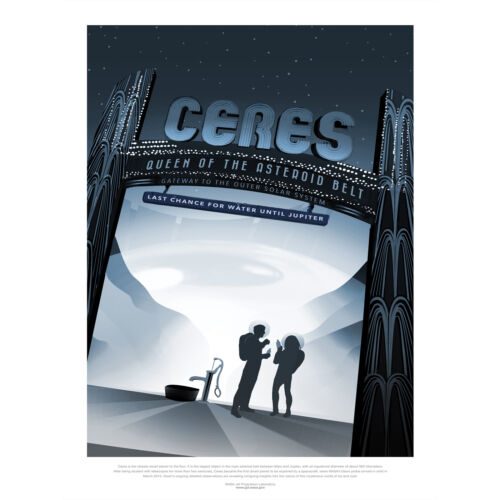 Ceres Queen Asteroid Belt NASA Space Tours Travel Large Wall Art Print 18X24 In - Afbeelding 1 van 5