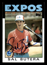 Sal Butera Expos 1986 Topps Auto #407 SIGNED w/COA
