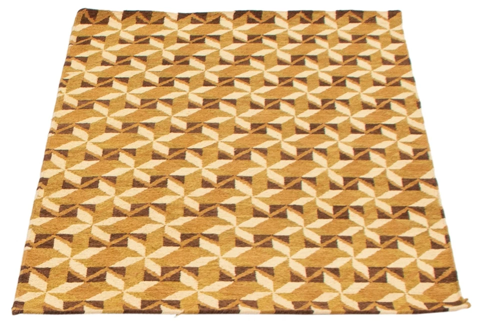 Vintage Hand Woven Traditional Kilim Rug 3'9" x 5'9" Oriental Wool Carpet - Image 3 of 4