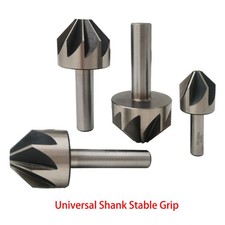 10-Flute 90° Countersink Drill 45 mm Straight Shank Chamfering End Mill HSS