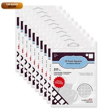 Scrapbook Adhesives by 3L Pre-Cut 3D Foam Square White Pack of 10