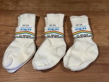 Vintage LeRoi Cotton Socks Cuffed Children  s Size 4-5 Princeton Hosiery Mill