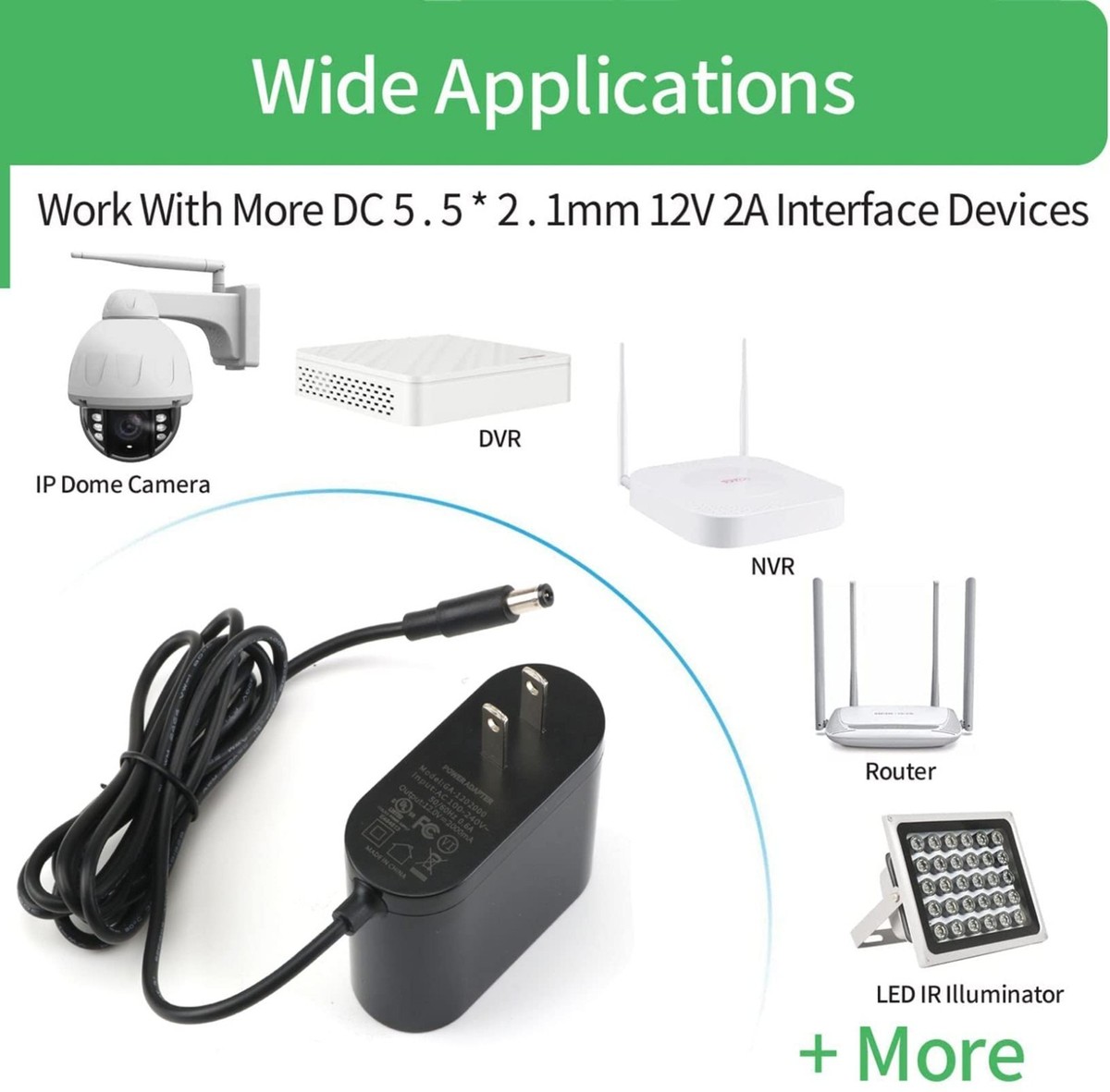 12V 2A Laptop Charger for Chuwi-Herobook Pro, 13