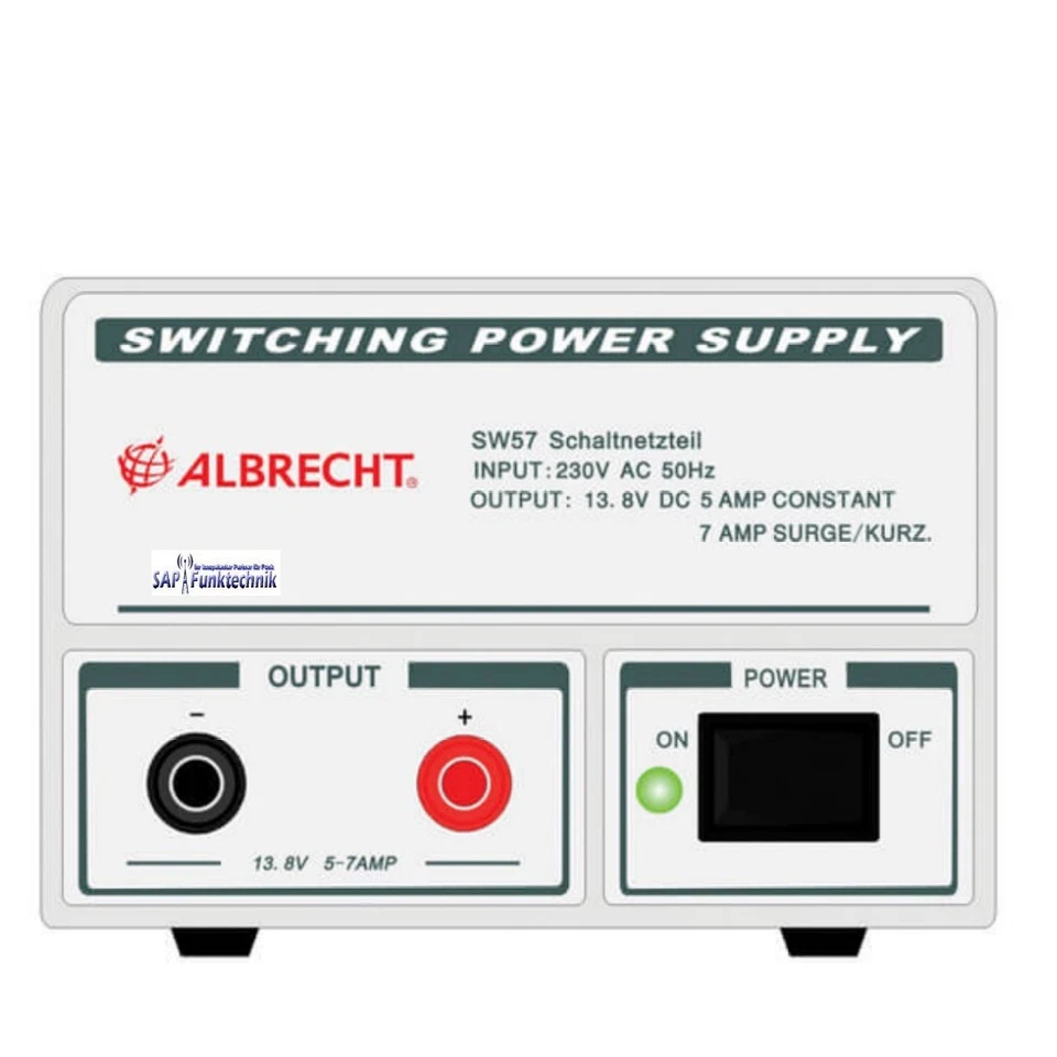 ALAN ALBRECHT Albrecht Schaltnetzteil SW 57, 5-7 A, 13,8 Volt für Funkgeräte