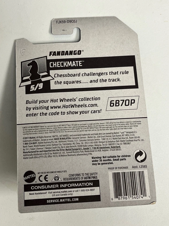Hot Wheels #212 Checkmate 2018 5/9 Fandango A116 Foto 2 de 2