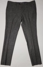 Carolina Herrera Flat Front Flannel Gray Trouser Made in Portugal Size 40