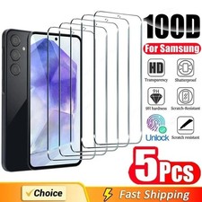5X Tempered Glass Screen Protector For Samsung A15 A34 A54 A71 A72 A52 A53