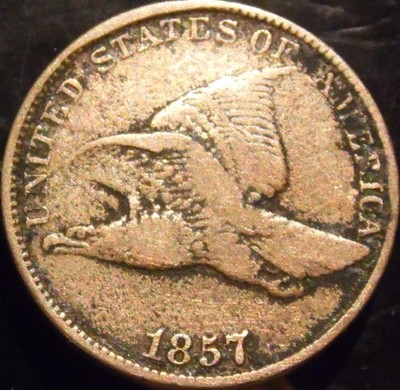 1857 Flying Eagle Cent Choice VF
