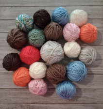 20 yarn balls scrap crochet knit acrylic 4ply worsened weight 11 ounce #1019