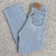 Vintage 90s Levi s Orange Tab 550 Slim Jeans Kids Size 12 Denim 22x26 USA 1996