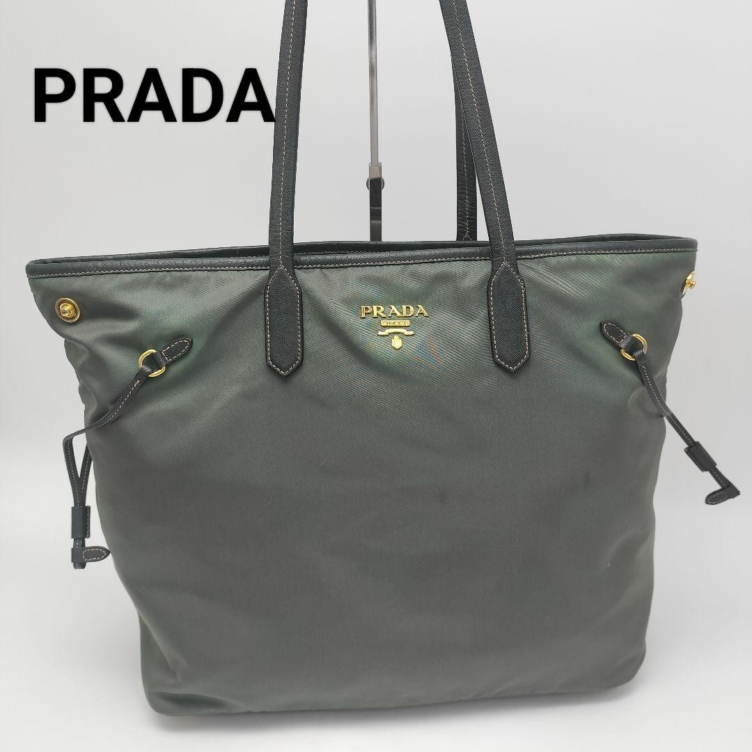 Prada Tote Bag Nylon Leather