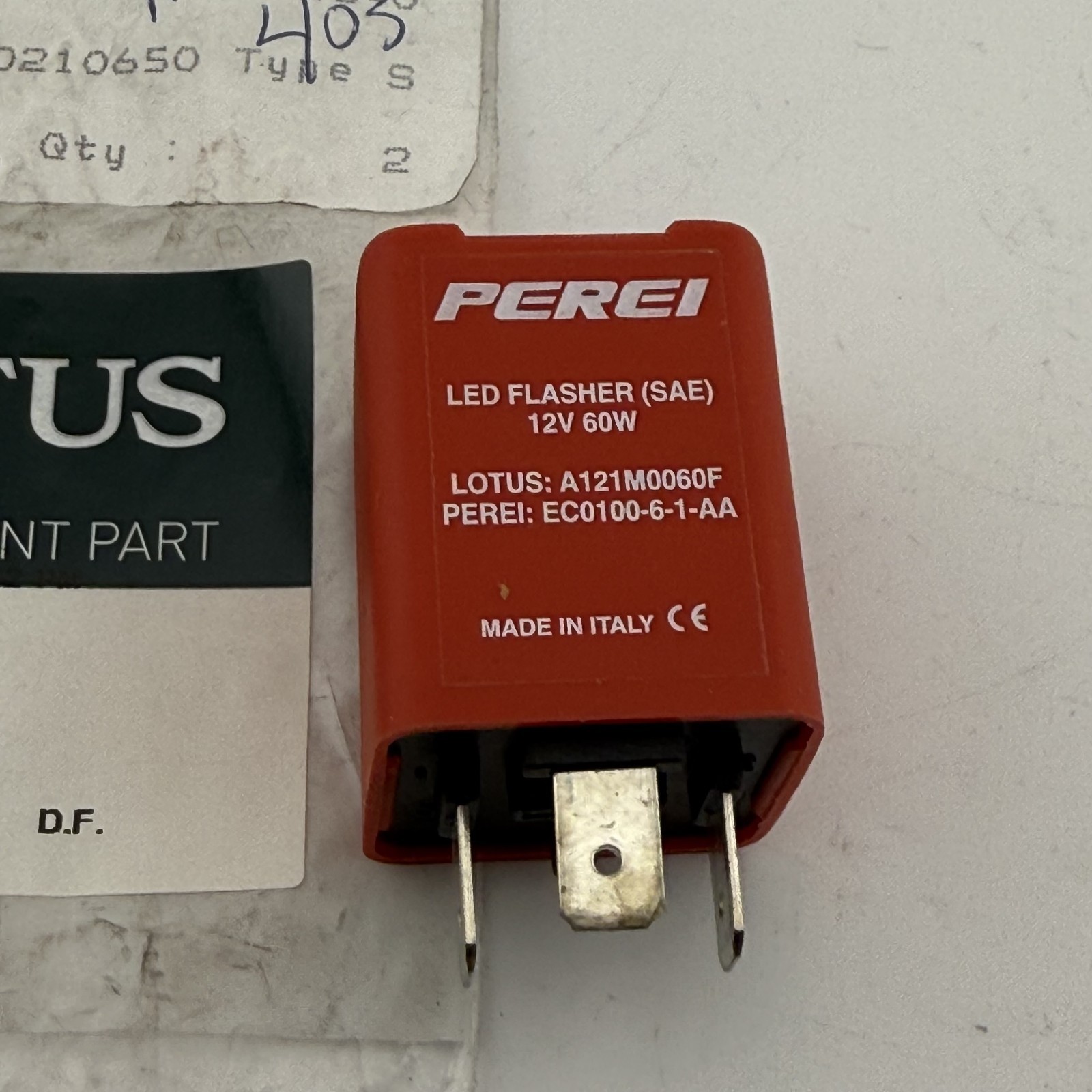 Genuine OEM Lotus Elise Exige Flasher Module A121M0060F SAE 2011MY