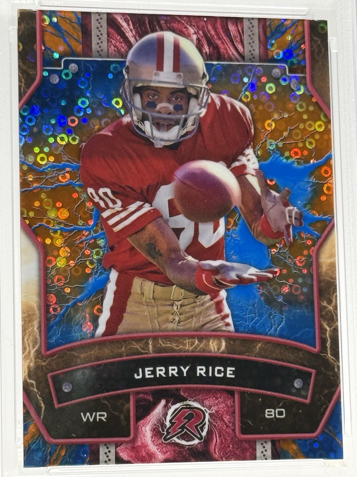 2024 Topps Resurgence Blue & Orange Spark #91 JERRY RICE (PSA 8)